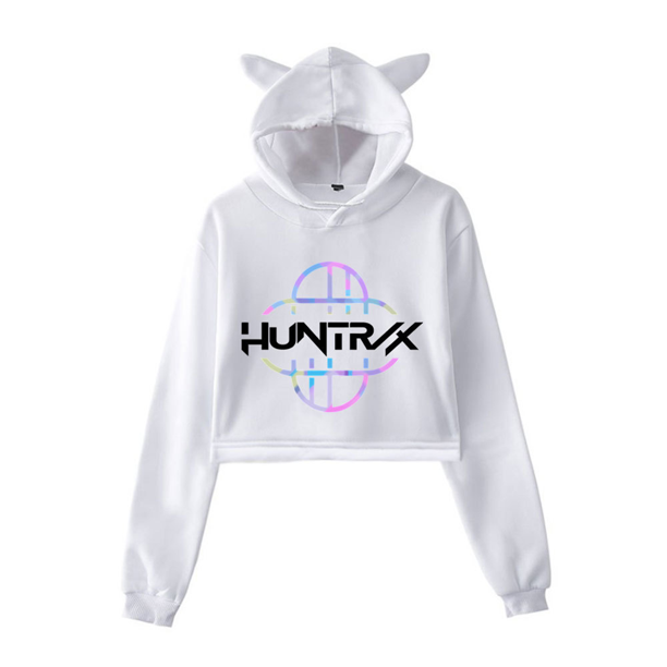 Pop cazadora para niña Hooded Sweatshirt Women's Cat Ear Hoodie ,Soft Streetwear Pullover ,Cute Long Sleeve Tops for Fall Winter (White)