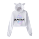 thumbnail image 1 of Pop cazadora para niña Hooded Sweatshirt Women's Cat Ear Hoodie ,Soft Streetwear Pullover ,Cute Long Sleeve Tops for Fall Winter （White）, 1 of 3