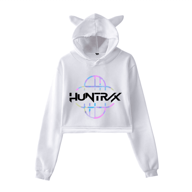 Pop cazadora para niña Hooded Sweatshirt Women's Cat Ear Hoodie ,Soft Streetwear Pullover ,Cute Long Sleeve Tops for Fall Winter (White)