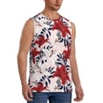 thumbnail image 2 of Bingfone Lilies Flowers Pattern Men's Tank Tops Workout Sleeveless Tee Shirts Running Beach Tanks for Men-3X-Large, 2 of 4