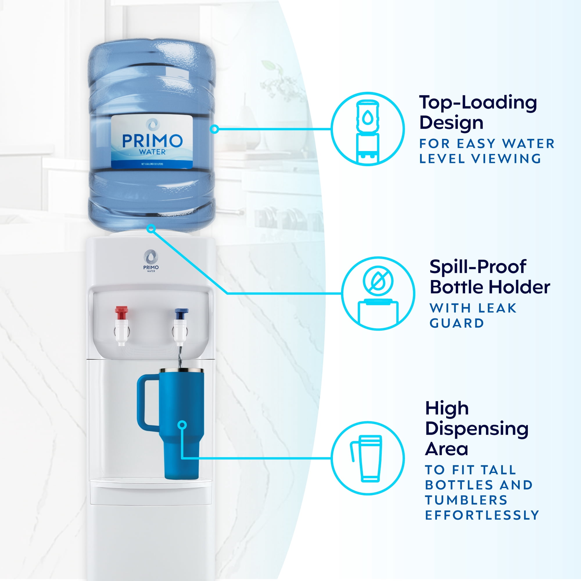 Primo Water® Top Loading Classic 2 Temp Water Dispenser