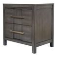 thumbnail image 2 of Furniture of America Vela Solid Wood 2-Drawer Nightstand in Gray, 2 of 3