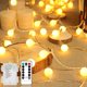 thumbnail image 1 of Guirnalda de luces LED de 6 metros con 40 LED, 8 modos, funciona con pilas, resistente al agua, con temporizador remoto para camping, dormitorio y decoración navideña., 1 of 5
