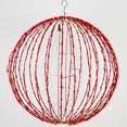 thumbnail image 3 of LED Light Ball - Indoor/Outdoor Christmas Light Balls, Light Spheres Outdoor/Sphere Light Fold Flat Metal Frame (16", Red Frame/Red Lights), 3 of 4