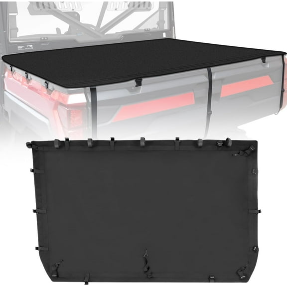 UTV Tonneau Cover, Waterproof Cargo Bed Cover Compatible with Polaris Ranger 1000/XP 1000/XP 570 & Crew Models (2015-2025) Heavy-Duty 600D Oxford Fabric