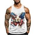 thumbnail image 2 of Xysaqa Big & Tall Tank Tops for Men Cool American Flag T-Shirt Novelty Funny Graphic Tee Shirt for Men Gym Wokout Sleeveless Muscle Shirts Summer Tops 2X 3X 4X Independence Day, 2 of 5