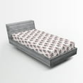 thumbnail image 2 of Ambesonne Zebra Print Fitted Sheet, Exotic Animals Pattern, Twin Size, Peach Dark Grey White, 2 of 5