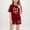Wine#5, variant on Fesfesfes Boys and Girls' Fashion Printed Short Sleeve Button-Down Top and Shorts Set Casual 2 Piece Summer Outfits,Round Neck Breathable Clothing Sets,Cute Playwear for Children(Green#5,9 Years)