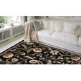 thumbnail image 5 of Transitional  Area Rug Tropical Black Floral Leaves Vines Bordered Rug - Actual 5' 2" x 7' 2", 5 of 5