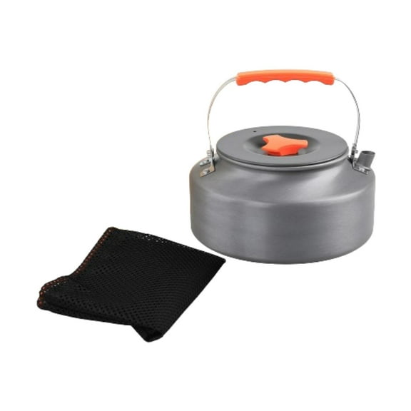MAGIDEAL 1. campsite Kettle Tea Kettle Light Picnic for Boiling Water, aluminum Orange handle