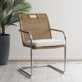 thumbnail image 2 of SAFAVIEH Malou Industrial Linen Solid Dining Armchair, Cream/Natural, 2 of 13