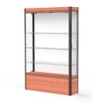 thumbnail image 5 of Waddell 602-BB-CHY-SN Contempo 48 x 72 x 14 in. Cherry Base Lighted Display Case with 4 ft. Length, Black Back - Satin, 5 of 7