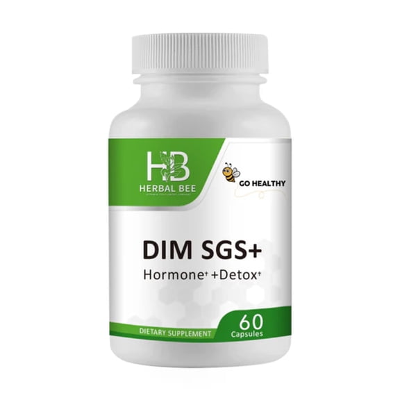 Herbal Bee DIM SGS  Capsules for Menopause Support and Hormone Balance for Women, 60 Count