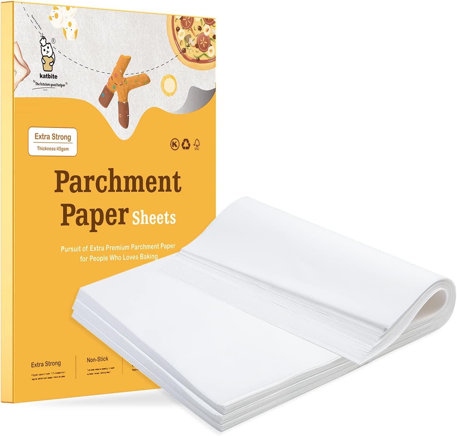 Katbite 100Pcs 16x24 inch Heavy Duty Parchment Paper Sheets,Parchment