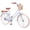 Blue, variant on Ambifirner 24 Inch Retro Cruiser Bike for Women, Commuter Bicycle with Front Basket , High Carbon Steel Frame, Comfortable City Bike for Outdoor Riding