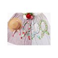 thumbnail image 6 of INSPIRE CHIC Women's Floral Printed Square Scarves, 23.6X23.6" Flowers Tassel Gauze Headscarf Neckerchief Flower-1-Red, 6 of 6