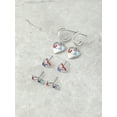 thumbnail image 4 of Way to Celebrate Americana Silvertone Hearts Earring Trio, 3 Pairs, 4 of 4
