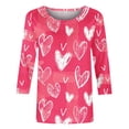 thumbnail image 5 of EnJoCho Valentines Day Tops for Girls Novelty Heart Graphic T Shirts 3/4 Sleeve Spring Tee Crew Neck Cute Blouses Youth Wear Clothing Apparel, 5 of 5
