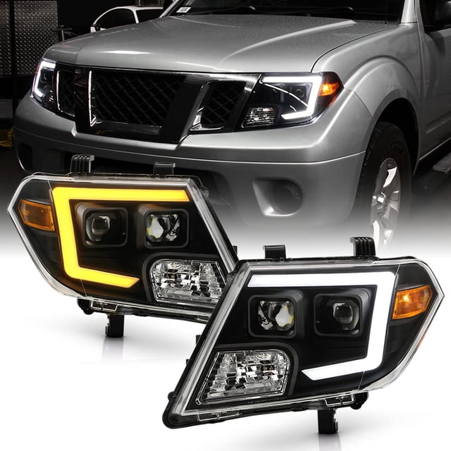 Faros delanteros ACANII para Nissan Frontier 2009-2021 negros