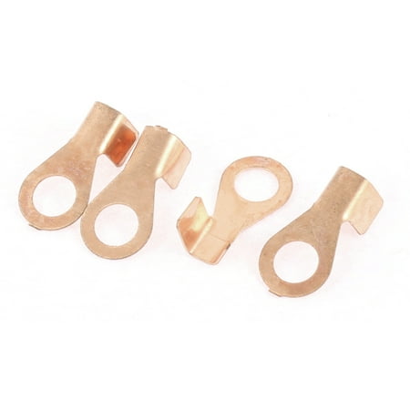 Stud Ring Connector - Unique Bargains 60A 8.5mm Stud Bare Copper Ring Terminal Wire Connector 4 Pcs