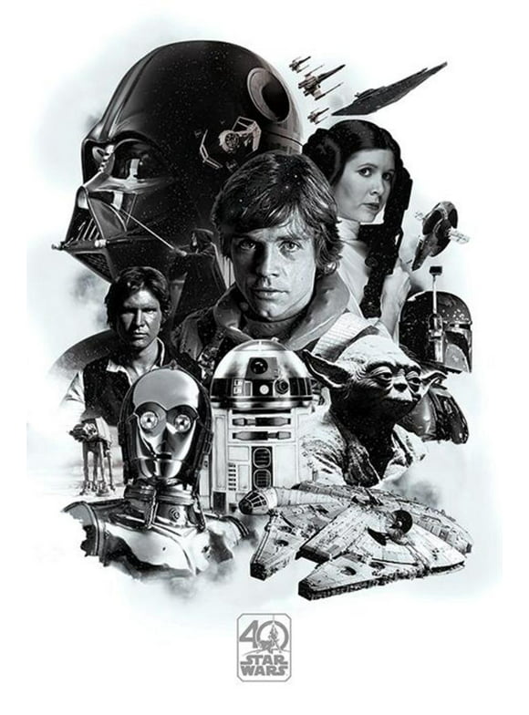 Transparant noedels Retentie Star Wars Posters & Wall Decor in Star Wars - Walmart.com