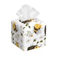 thumbnail image 1 of Balery Honey Bee Insect Porta Pañuelos de Cuero con Estampado – Funda Moderna Cuadrada para Caja de Pañuelos, Dispensador 5x5x5'', 1 of 7