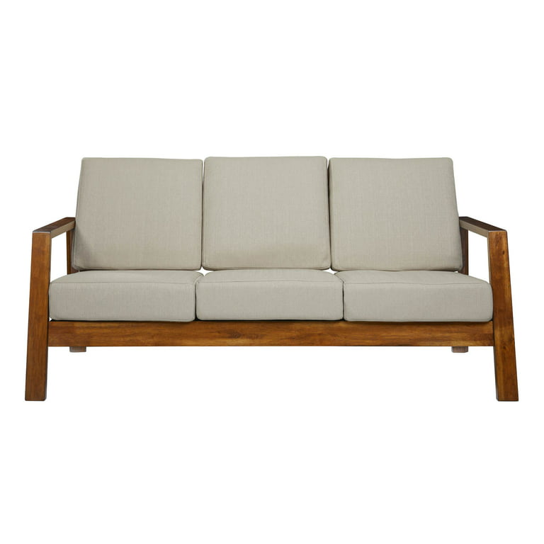 Homesvale Creede Exposed Wood Frame Sofa, Barley Tan Linen - Walmart.Com