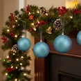 thumbnail image 3 of Northlight 4" Shatterproof Holographic Glitter Christmas Ball Ornament - Turquoise, 3 of 8