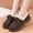 Coffee, variant on Women's Winter Loafers Plush Shearling Lining for Cold-Weather Warmth, Stylish with Bow/Metal Buckle