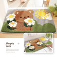 thumbnail image 3 of Cute Bear Bath Mat Bathroom Rug, Soft Shower Rug Plush Microfiber Funny Bath Rug Water Absorbent Thick Shaggy Floor Mats, Bathroom Rug for Kids Room, 3 of 4