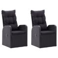 thumbnail image 6 of vidaXL Patio Dining Set Seat 3/5/7 Piece Black/Gray 31.5"/55.1" Table Length, 6 of 22