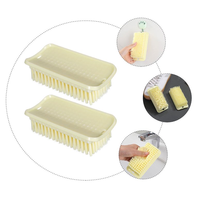 2Pcs Hand-Held Scrub Brushes Supple Bristle Brush Laundry Scrub Brush  Clothes Cleaning Brushes