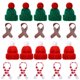 thumbnail image 3 of Mini sombrero de Papá Noel de piezas/20 piezas, bufanda de Navidad, piruleta, botella de vino, bricolaje, fiesta de Navidad, decoración de mesa de cena en casa, 10/piezas, 2024, 3 of 4