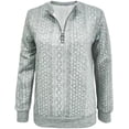 thumbnail image 5 of Aricy Half Zip Sweatshirt Women Casual Knit Elegant Long Sleeve Pullover Tops Autumn Winter Top Warm Tunics Thin Pullover Trendy Ladies Fleece Tops, 5 of 6
