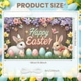 thumbnail image 2 of Bunny Themed Easter Banner Easter Eggs Spring Backdrop Floral Decor Pastel Colors Easter Background for Easter Party Spring Celebration Photo Shoot, 2 of 4