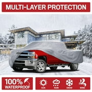 JahyElec Heavy Duty Pickup Truck Cover - Waterproof UV Dust Protector for Chevy Silverado - Universal Fit, 230 Inches Long