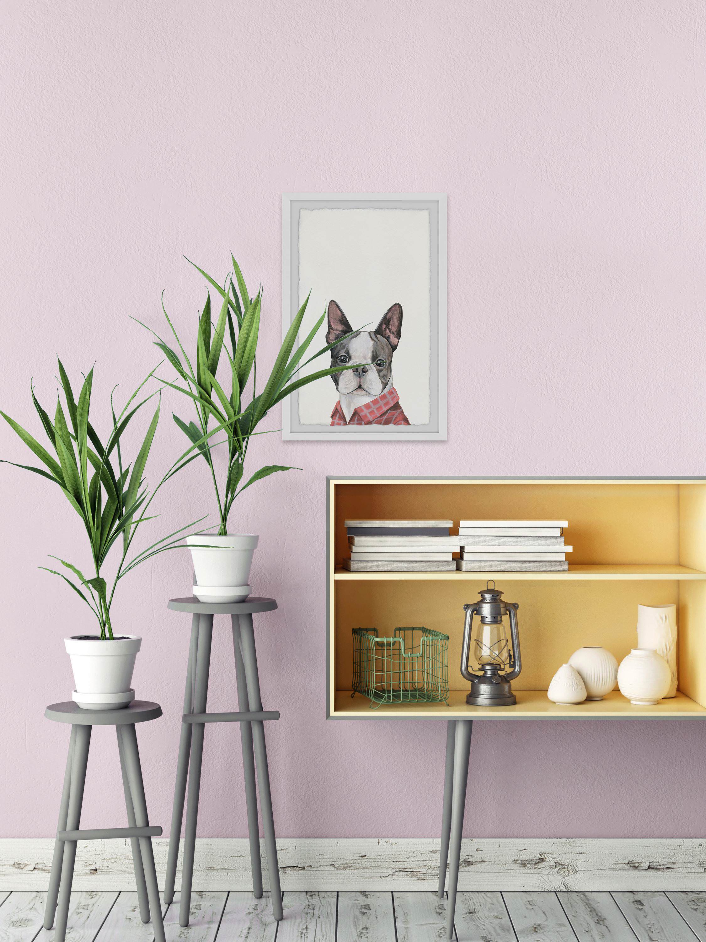 Marmont Hill "Peaceful Pup" Framed Painting Art Print, 16.00" x 1.50"