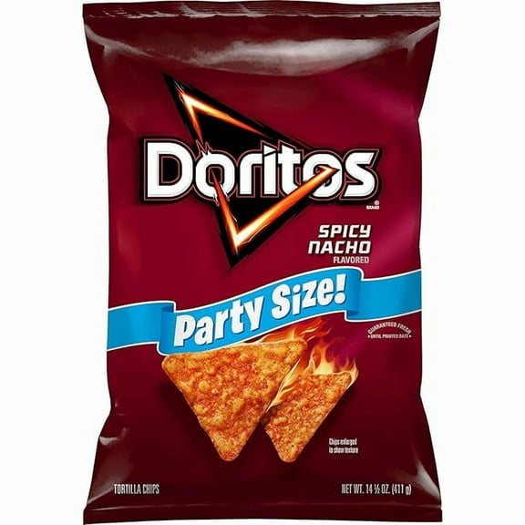 Doritos Tortilla Chips Spicy Nacho, 14.5 Oz