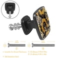 thumbnail image 3 of 4 Pcs Cabinet Handle Drawer Pulls Sunflower Skull Knobs with Screws Square Furniture Office Cabinet Knob Decoration, 3 of 7