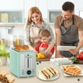 thumbnail image 6 of Toaster 2 Slice,LCD Display,7 Shade Settings,1.４" Extra Wide Slots Toaster,4-in-1 Functions,Removable Crumb Tray,900W,Blue, 6 of 6