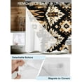 thumbnail image 3 of No Hook Cloth Fabric Shower Curtain with Snap in Liner, Southwestern Aztec Waterproof Shower Curtains Set with See Through Top Window, Retro National Style Brown Abstract Bath Curtains Shower 54"x78", 3 of 6