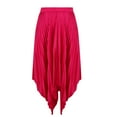 thumbnail image 6 of Aueoeo Women's Midi Skirts Ruched Asymmetrical Split Skirt Casual Maxi Skirts Elastic High Waist Pleated Trendy Skirts, 6 of 8