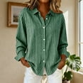 thumbnail image 5 of Busydd Womens Spring Tops Trendy Striped Long Sleeve Shirts for Women Dressy Casual Turndown Collar Button Down Shirts for Women L, 5 of 5