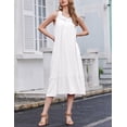 thumbnail image 5 of Ekouaer 2 Pack Nightgowns for Women Sleeveless Long Night Gowns Victorian Nightdress with Pockets Soft Ladies Gown, 5 of 7