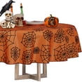thumbnail image 1 of Nappe Ronde d'Halloween LUSHVIDA - Nappe Ronde de 60 Pouces en Toile d'Araignée, Lavable, Résistante aux Plis, Housse de Table Décorative pour Souper de Fête, Banquet, Table à Manger, 130 G/m², 1 of 5