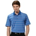 thumbnail image 1 of Monterey Club Men's Eclipse Stripe Texture Golf Polo Shirt #1646, 1 of 2