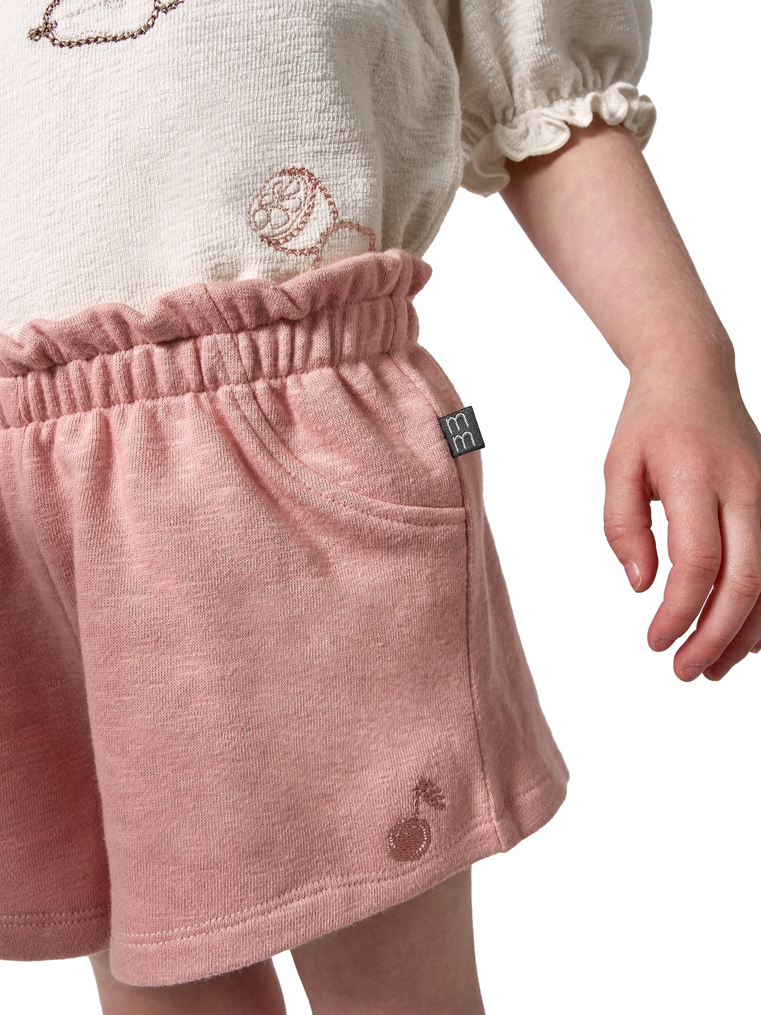 Modern Moments by Gerber Toddler Girl Organic Top and Short Outfit Sets, 4-Piece, Sizes 12 Monts - 5T