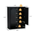 thumbnail image 7 of YOCWO 31.5" Wood Shoe Storage Cabinet with 2 Doors for Entryway Hallway, Shoe Closet with 3 Adjustable Shelves, Black, 7 of 7