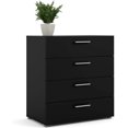 thumbnail image 3 of Tvilum Loft 4 Drawer Chest Dresser for Adults, Matte Black, 3 of 15