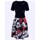 thumbnail image 2 of Vestido camisero en capas con estampado floral y tallas grandes con top cruzado cruzado Rosegal Bikinis, 2 of 5